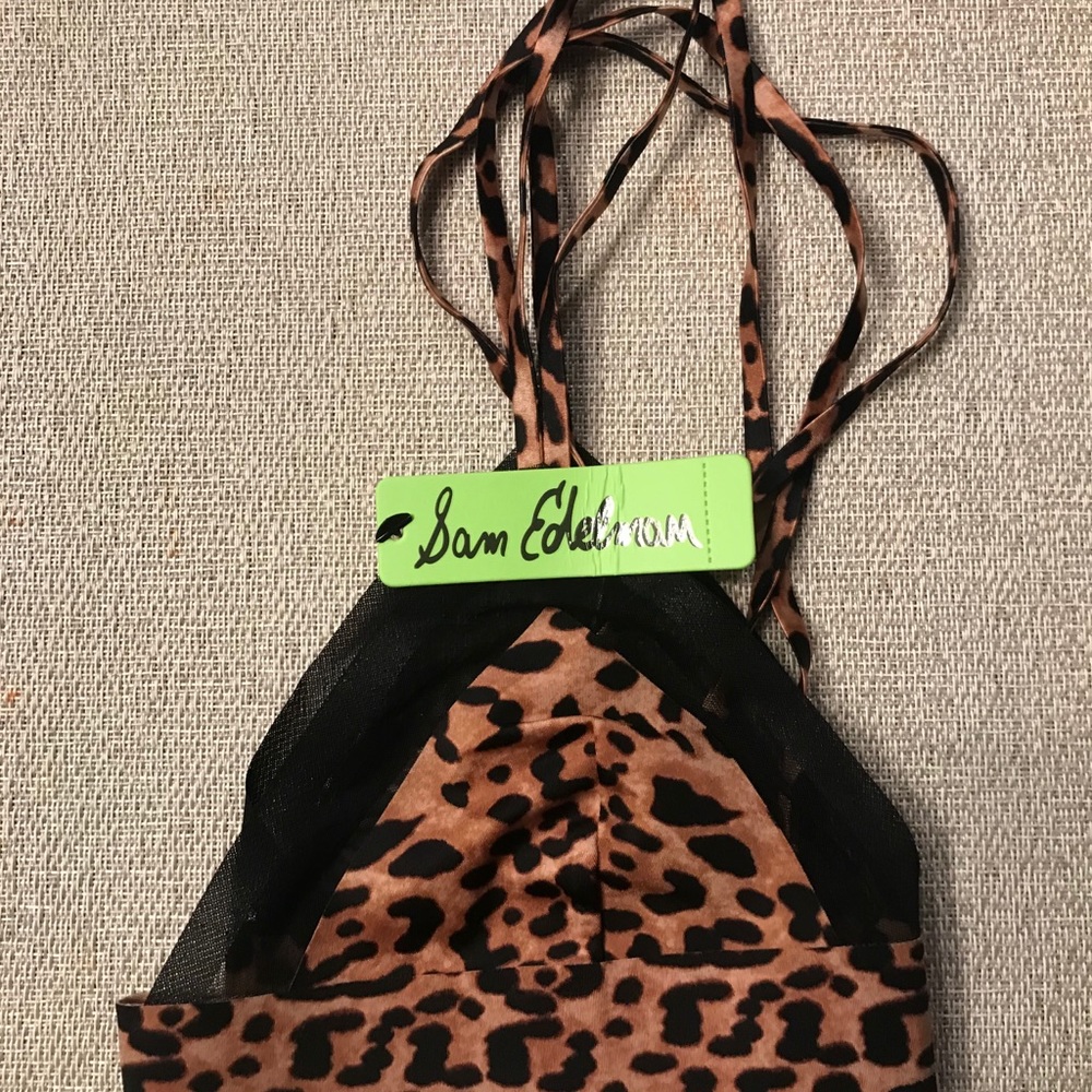 Sam Edelman Leopard Print Bra Size Small - Picture 5 of 6